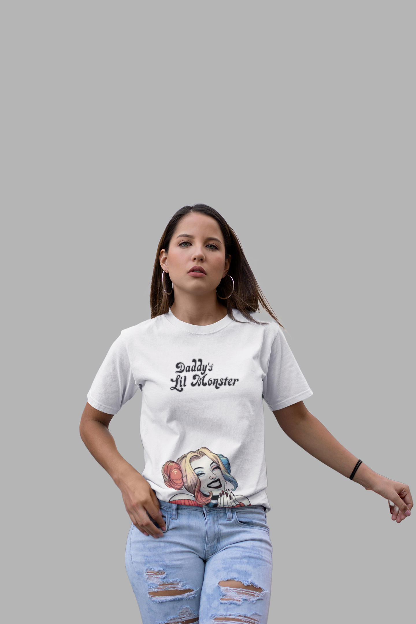 HARLEY QUINN white t-shirt for women